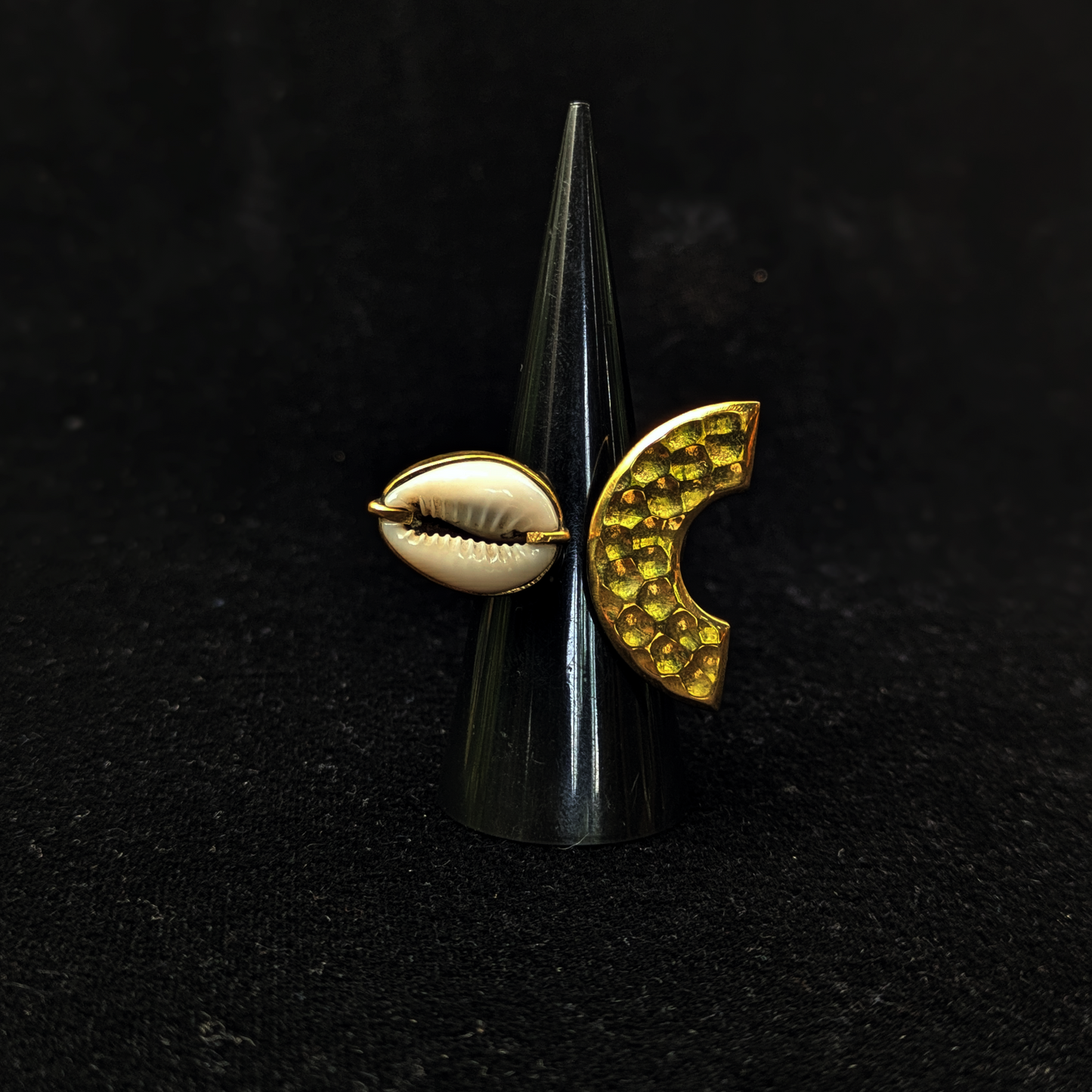 White Corie Moon Ring