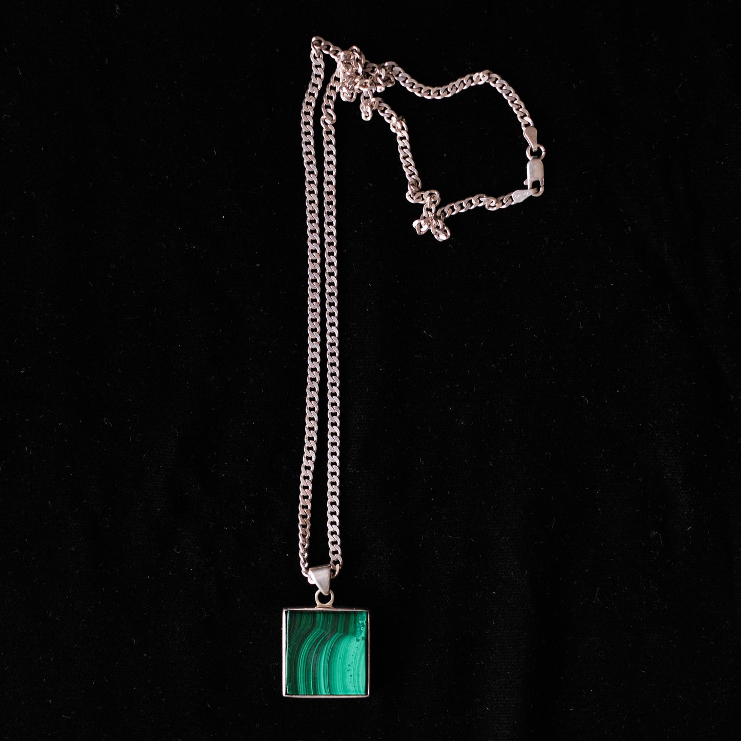 Square stone necklace