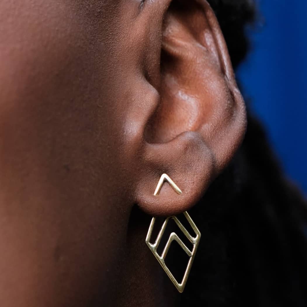 Double Imigongo earring