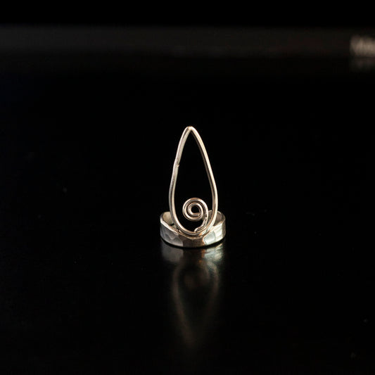 Hammered Spiral Nails Ring