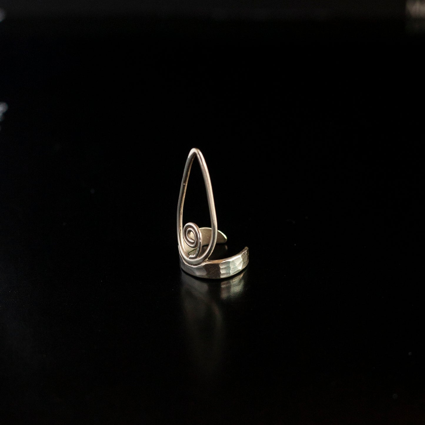 Hammered Spiral Nails Ring