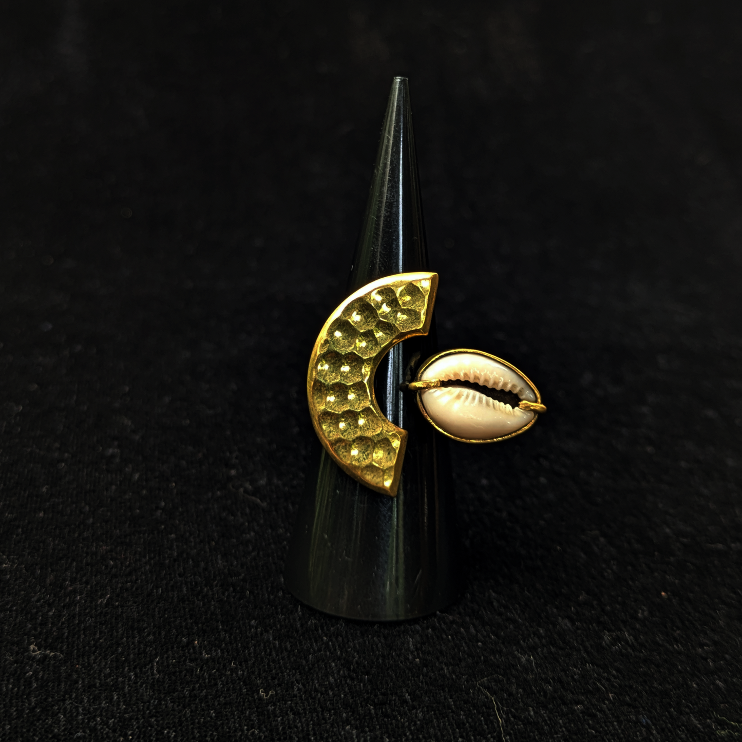 White Corie Moon Ring