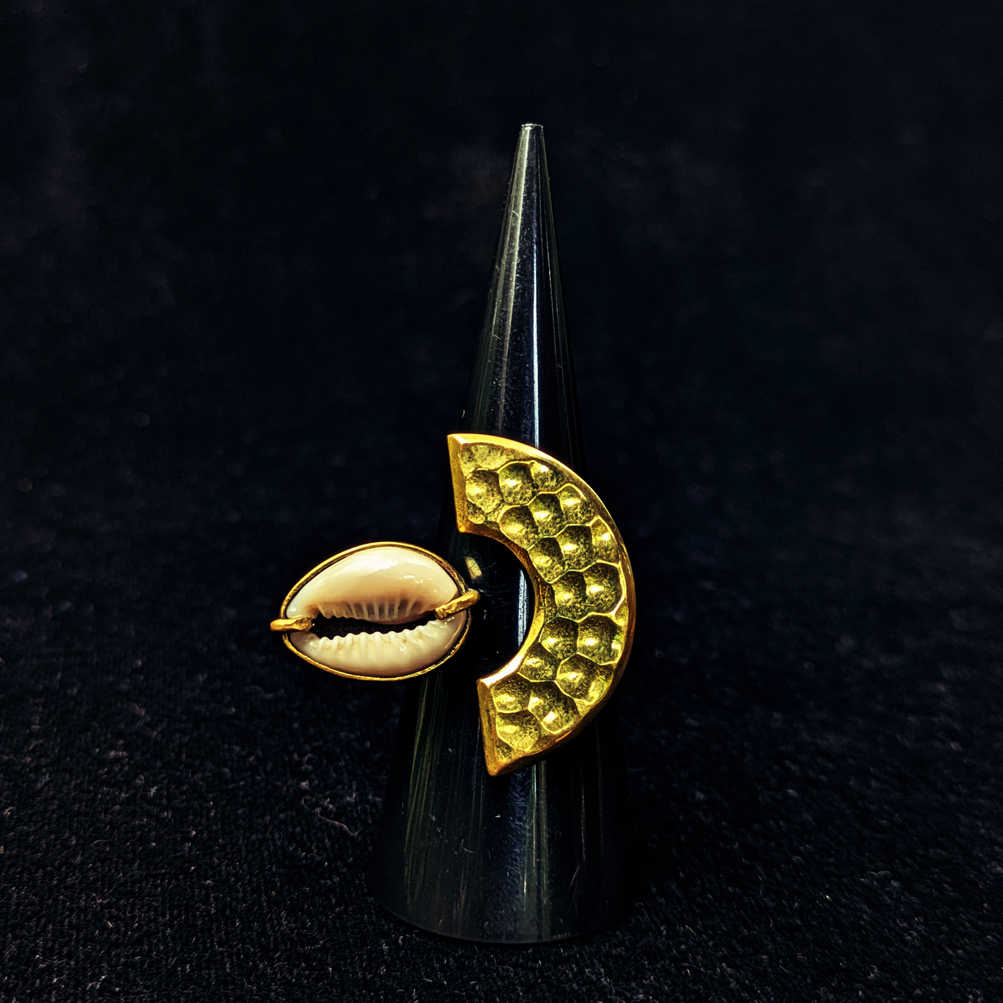 White Corie Moon Ring