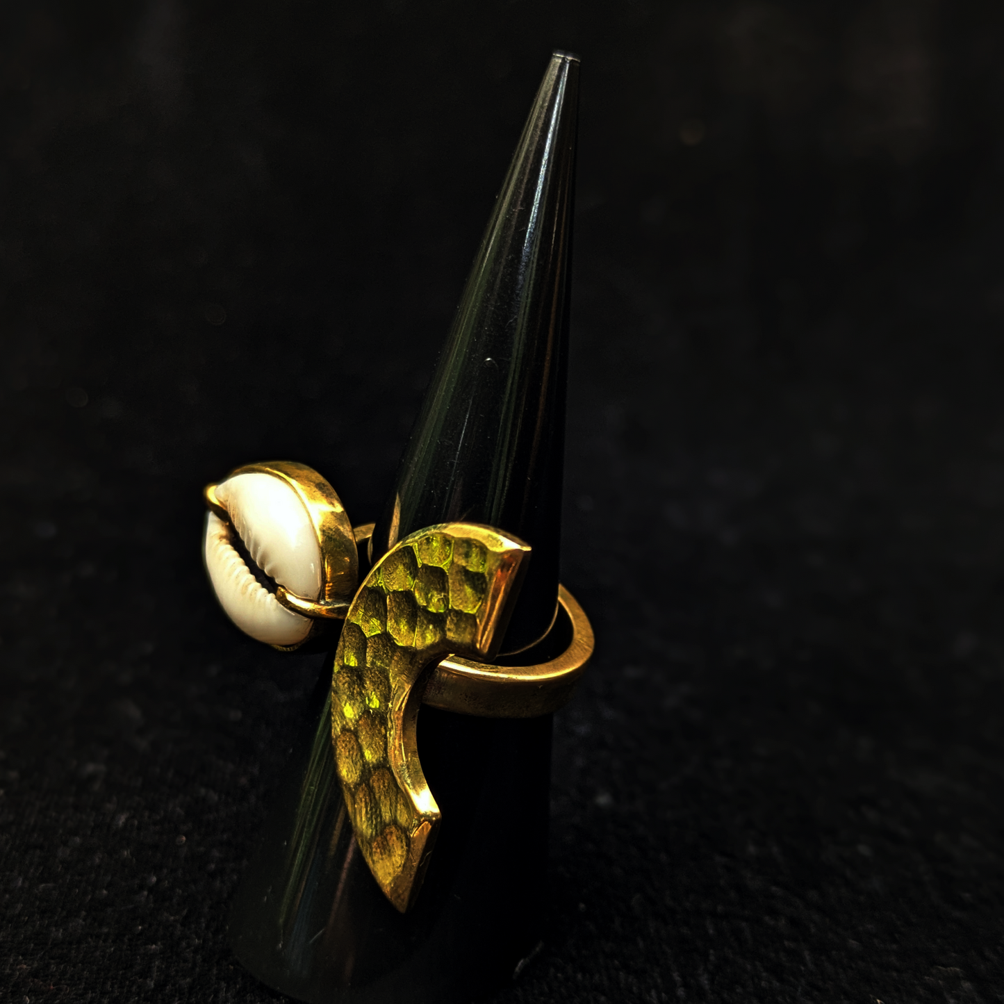 White Corie Moon Ring