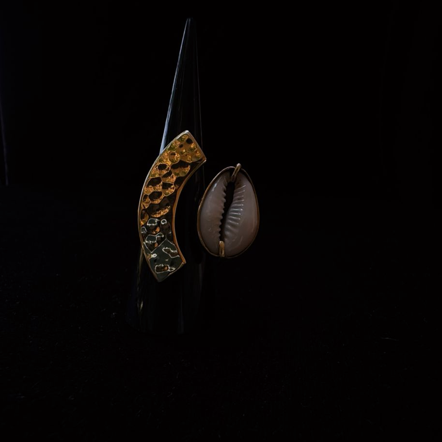 White Corie Moon Ring