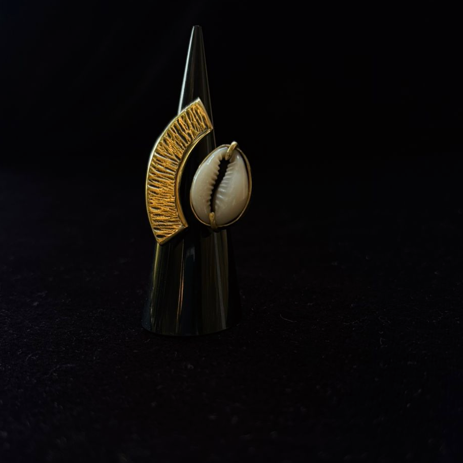 White Corie Moon Ring